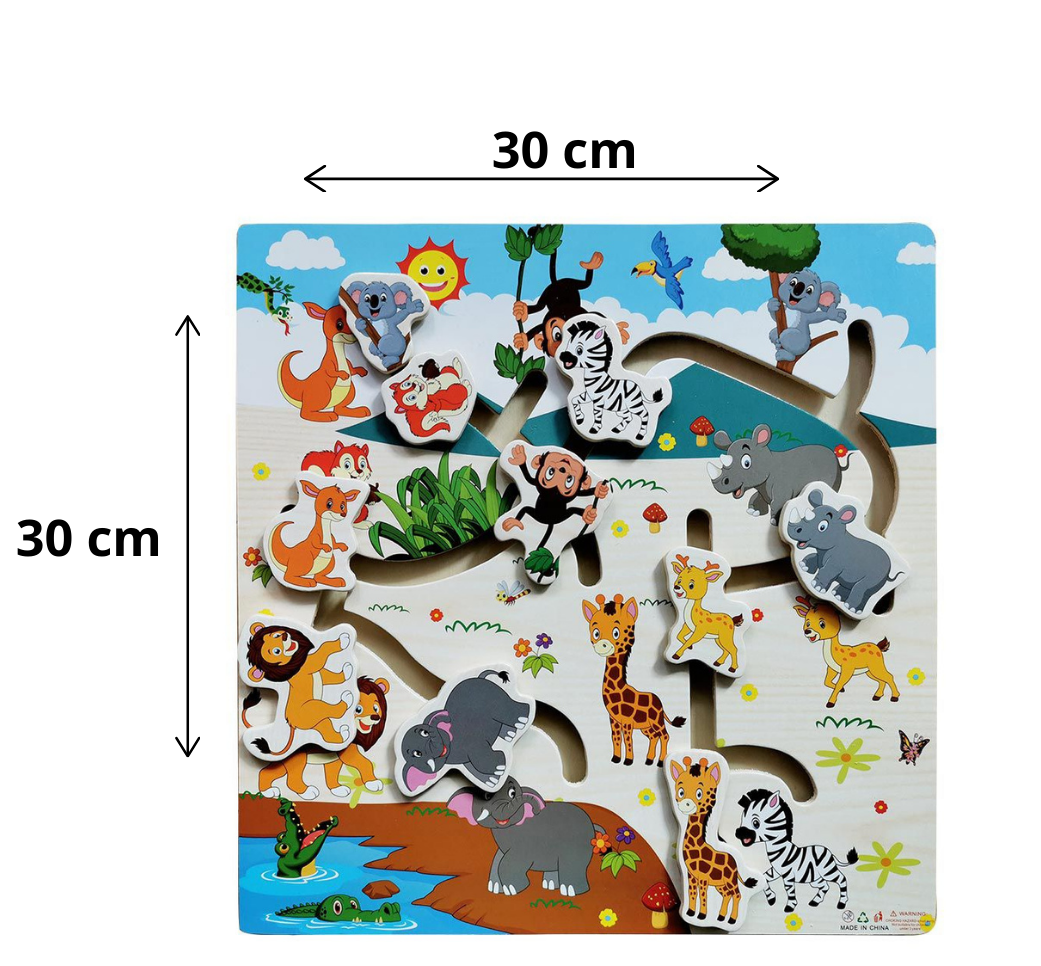 Juguete Encaje Sensorial Madera Secuencia L gica Cognitiva M2 Animales-2