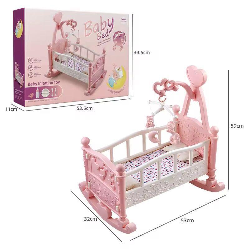 Cuna Mecedora Para Muñecas Con Accesorios Juguete-2