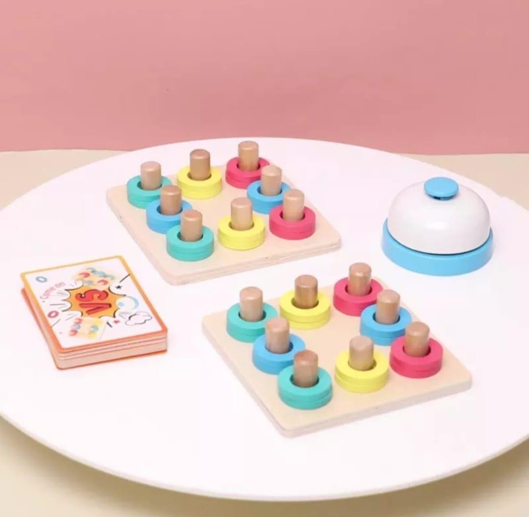 Juego De Mesa Madera Figuras Geometricas Competencia-1