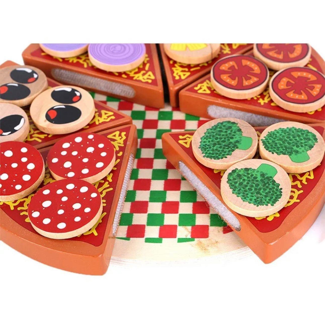 Juego De Madera Corte De Pizza Juego Didactico-2