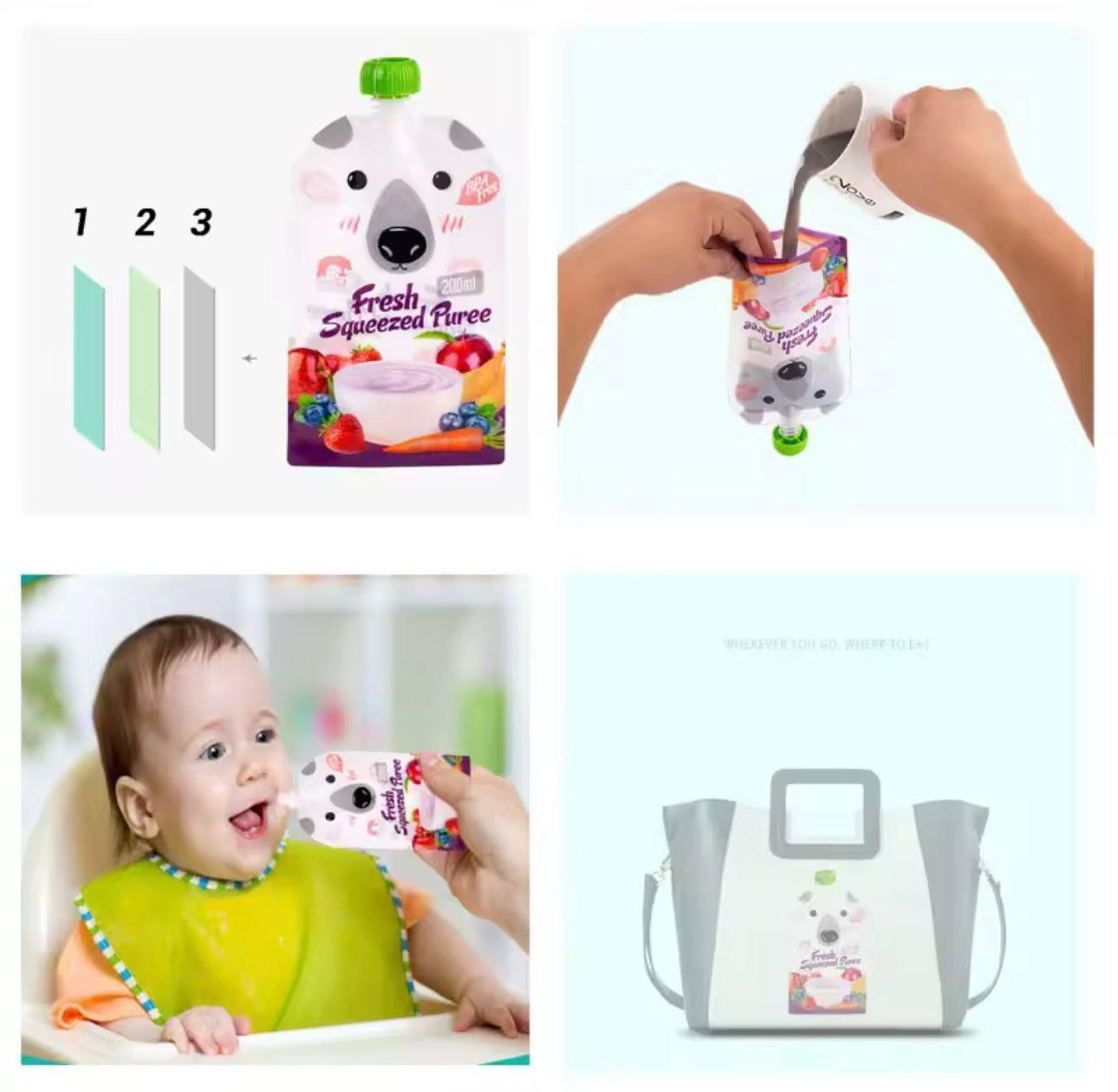 Pack 10 Bolsas Reutilizable Para Papillas Y Compotas Bebés-3