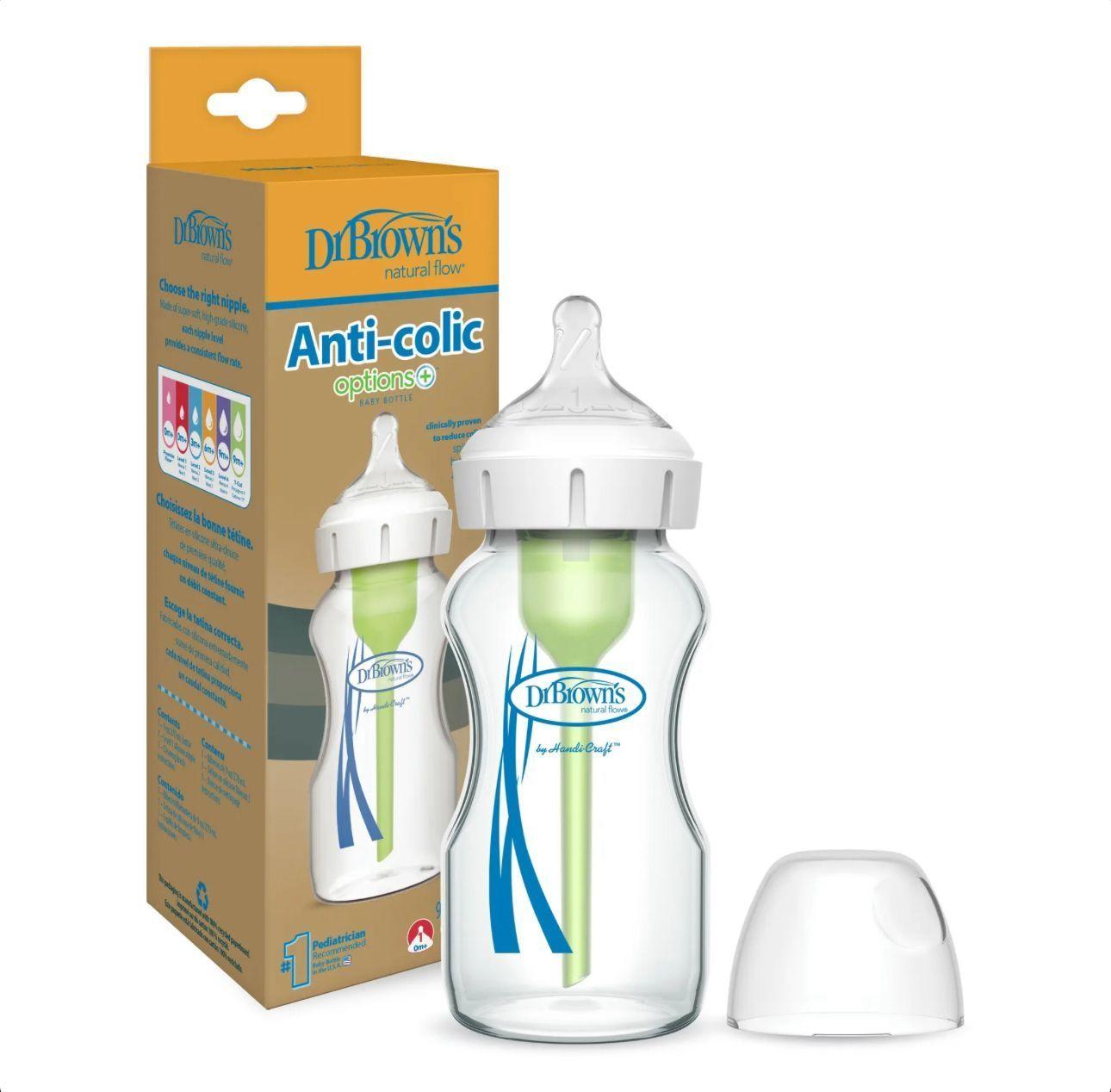 Mamadera Dr Browns Vidrio Boca Ancha 270ml Option-0