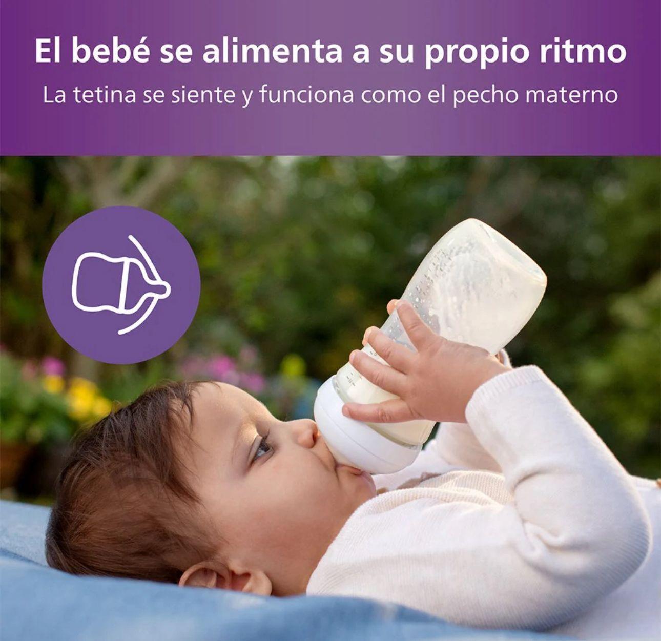 Pack 2 Mamadera Avent Natural Response 330ml Trasl cido-2