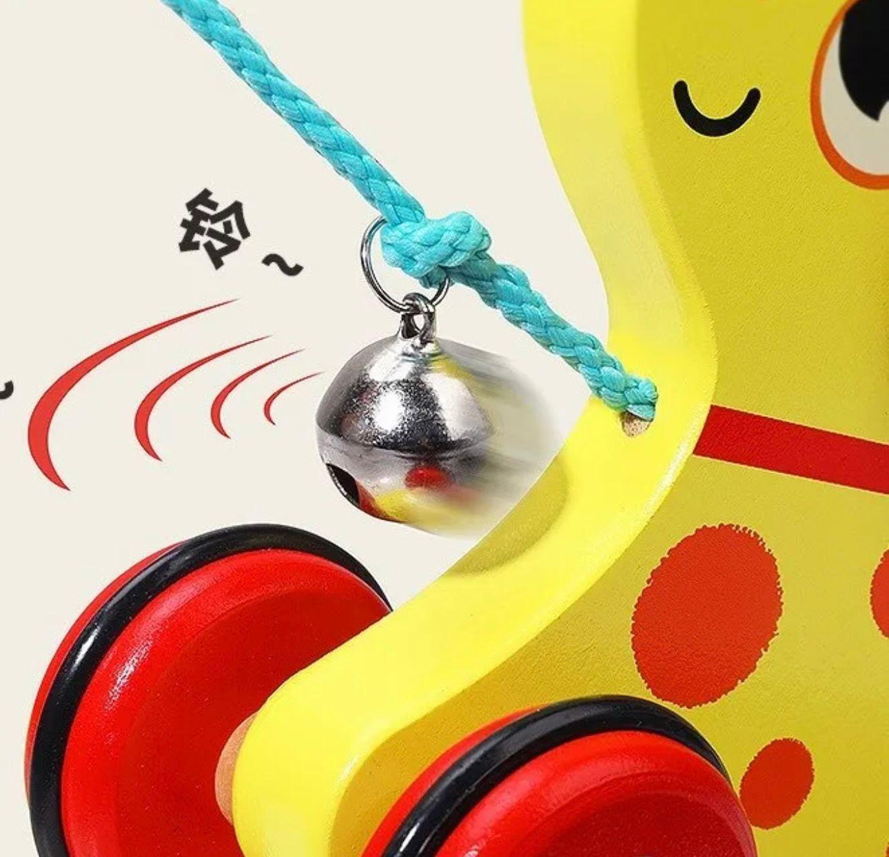 Juguete Animalitos De Arrastre sonajero Madera Juego Patico-2