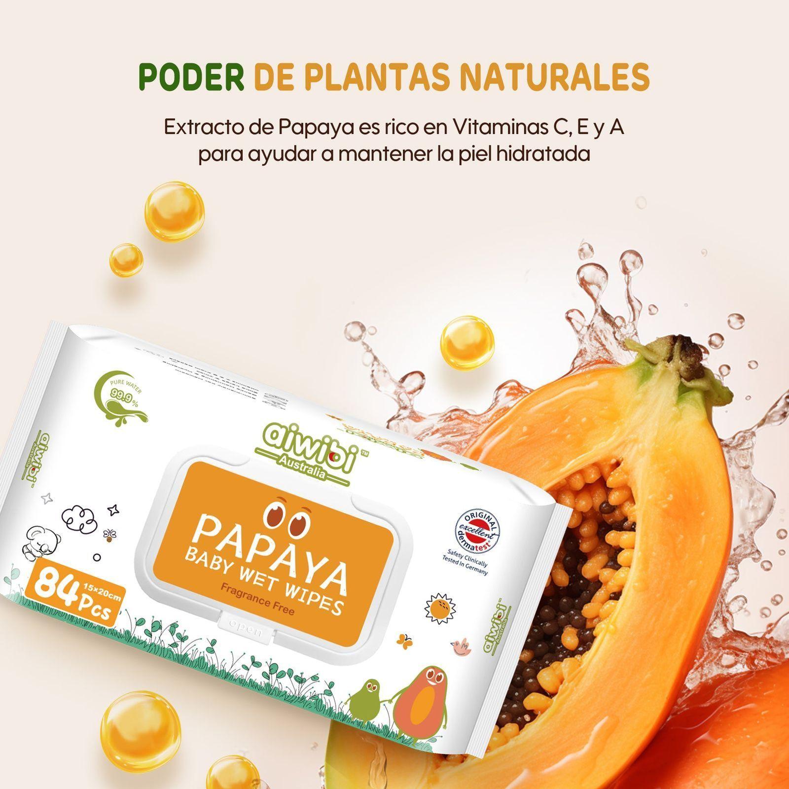 Toallas Húmedas Aiwibi Papaya Pack 3 X 84 Und-2