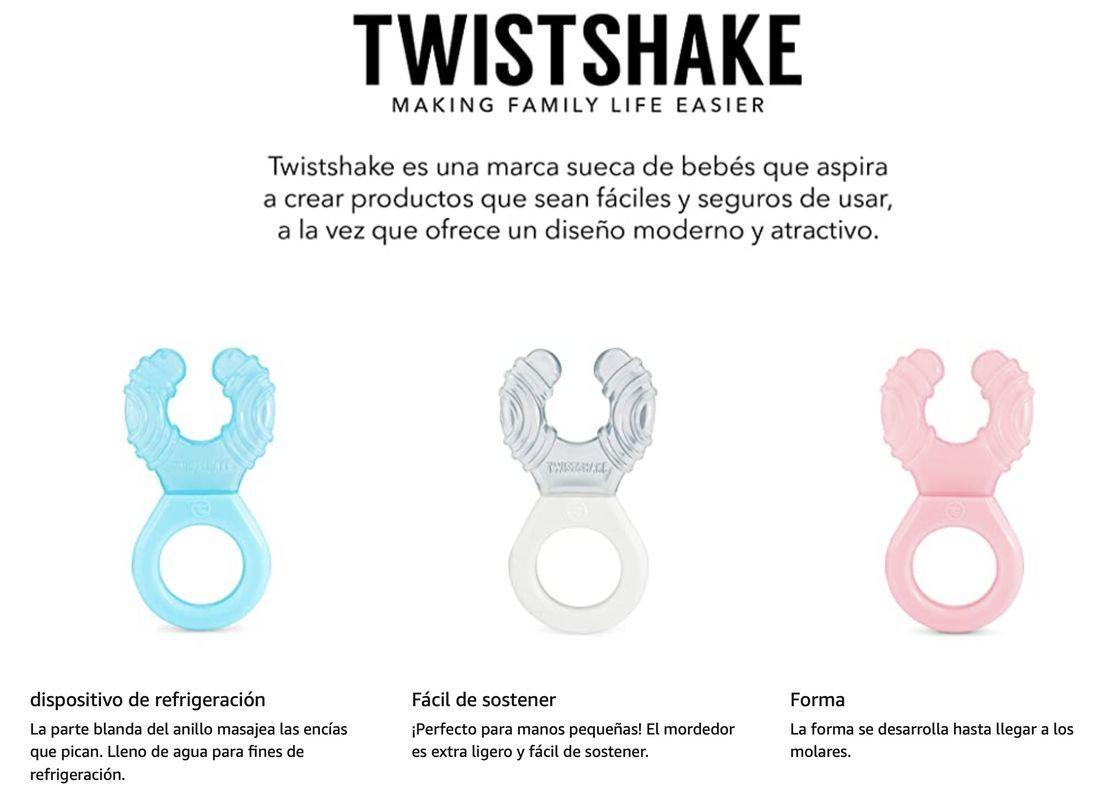 Mordedor Bebé Frio Cooler Teether Twistshake 2m+ Rosado-2