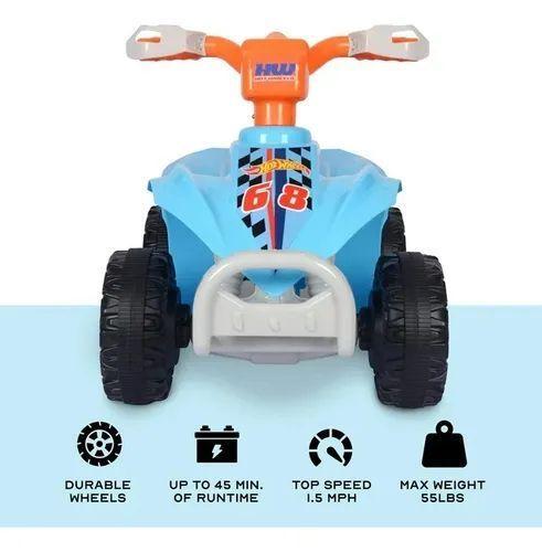 Cuatrimoto A Bater a recargable Azul Hot Wheels Ni os-4