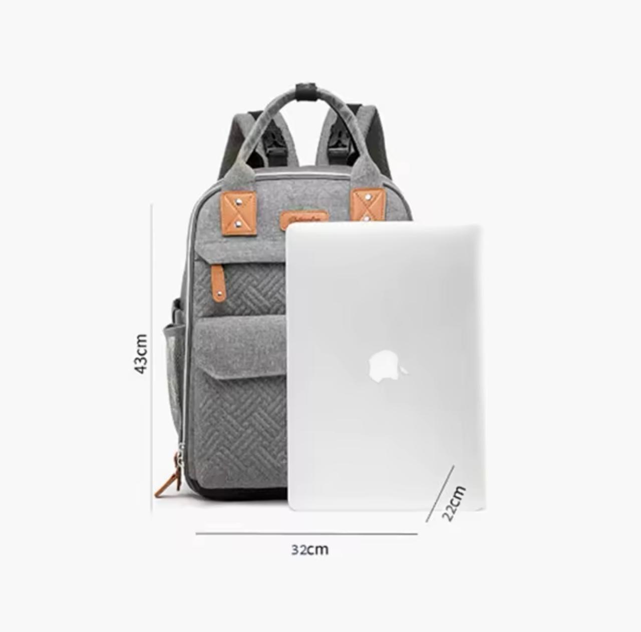 Mochila Maternal Multiusos Panalera Mama bebe Gris-3