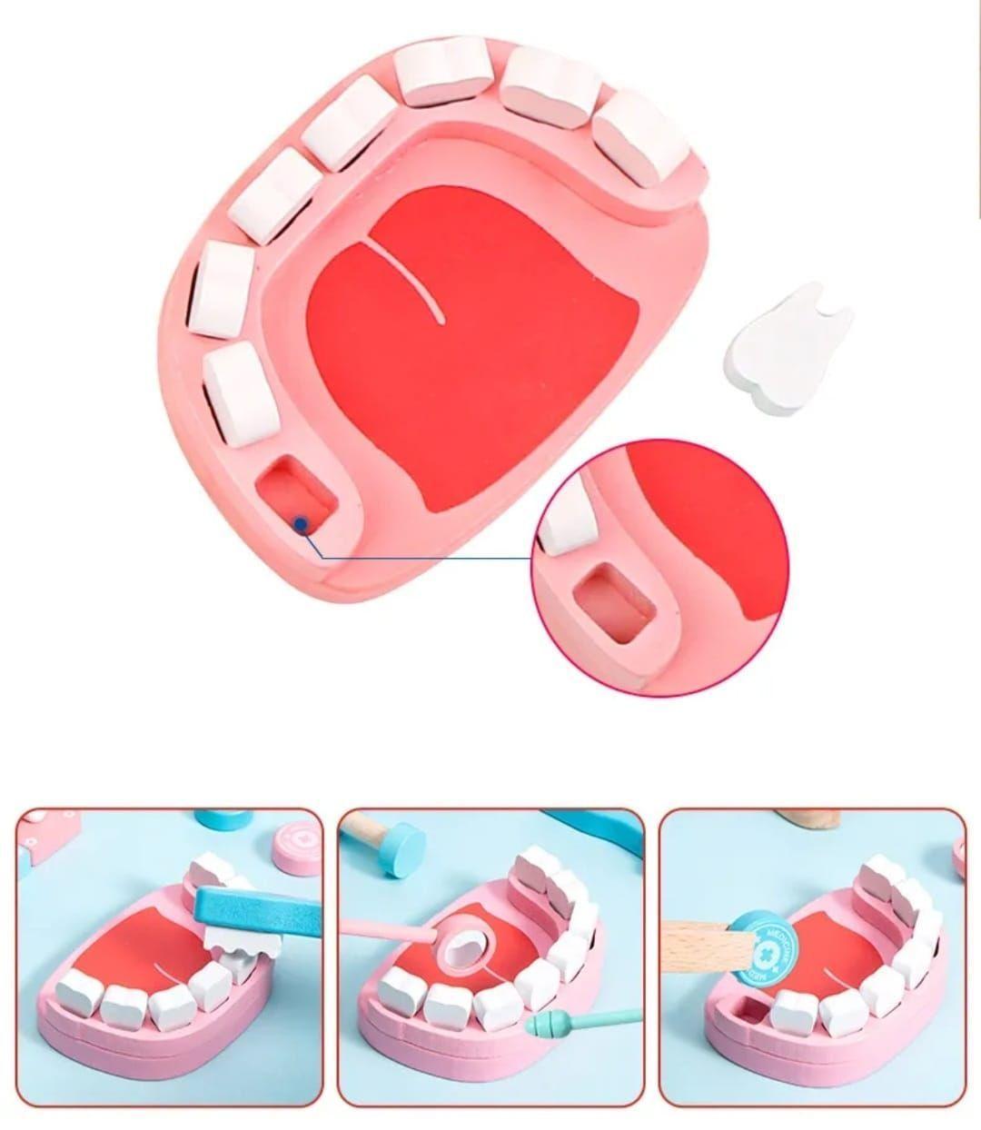 Set Juego De Roles Doctor- Dentista Juego Madera Niños-4