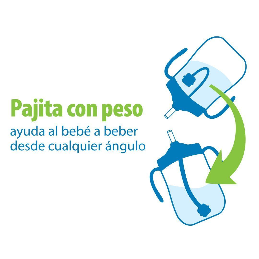 Vaso Con Asas Y Bombilla 270ml 6m Dr Browns Rosado-3