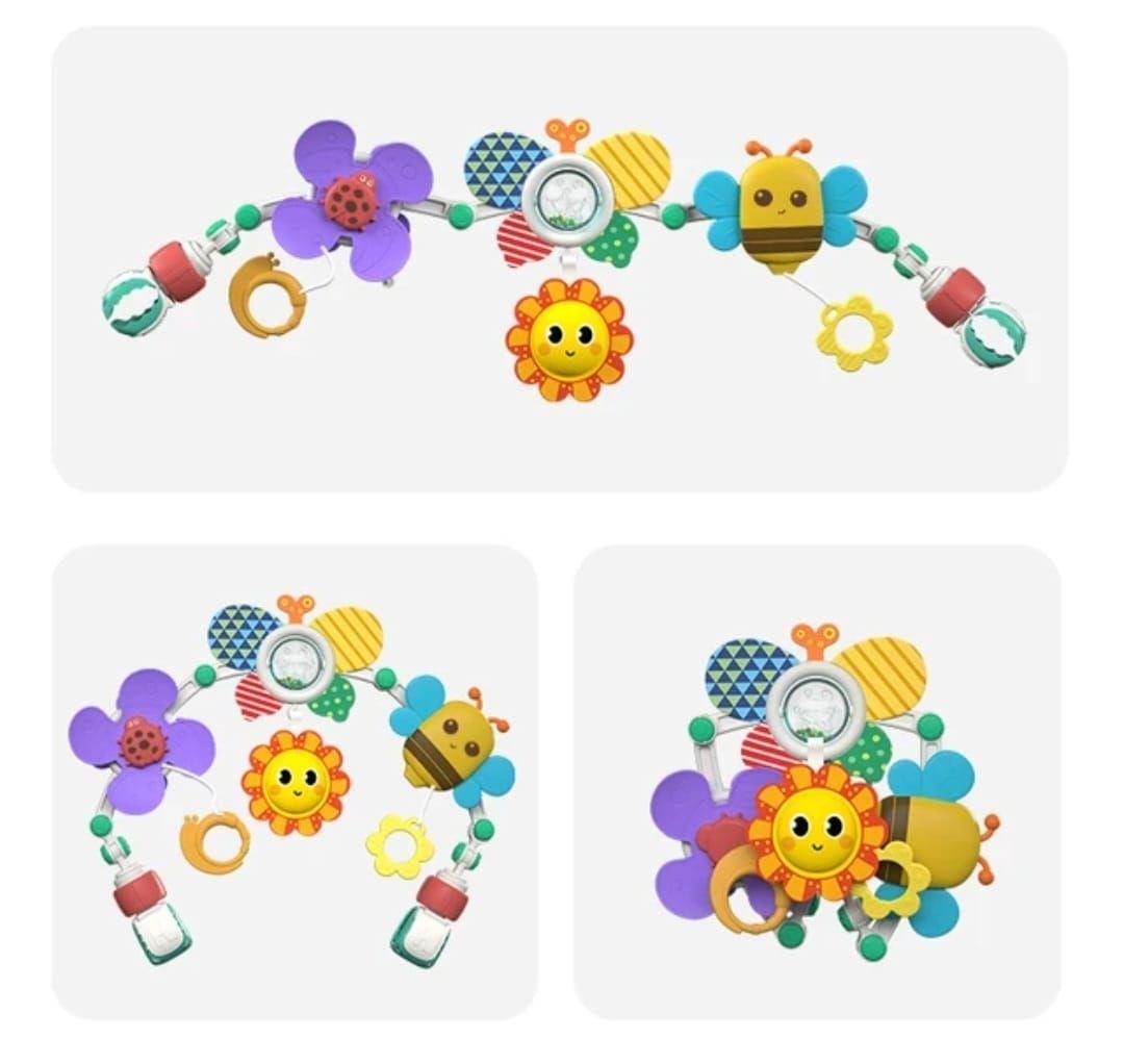 Arco Móvil Multiuso Estimulación Bebé Coche-cuna-sillas Abejita -2