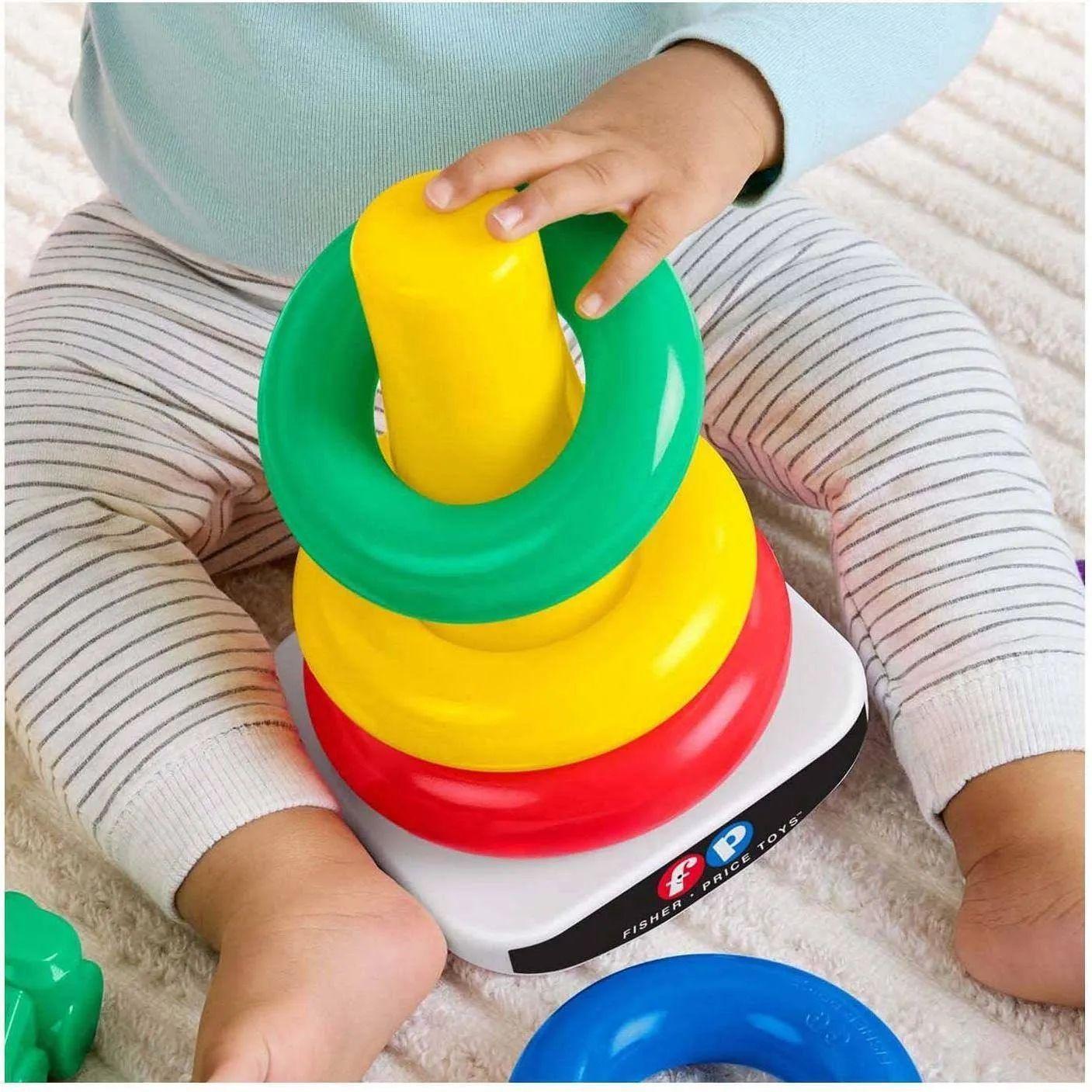 Kit Pila De Aritos Y Piezas Encaje Fisher Price Clasico-3