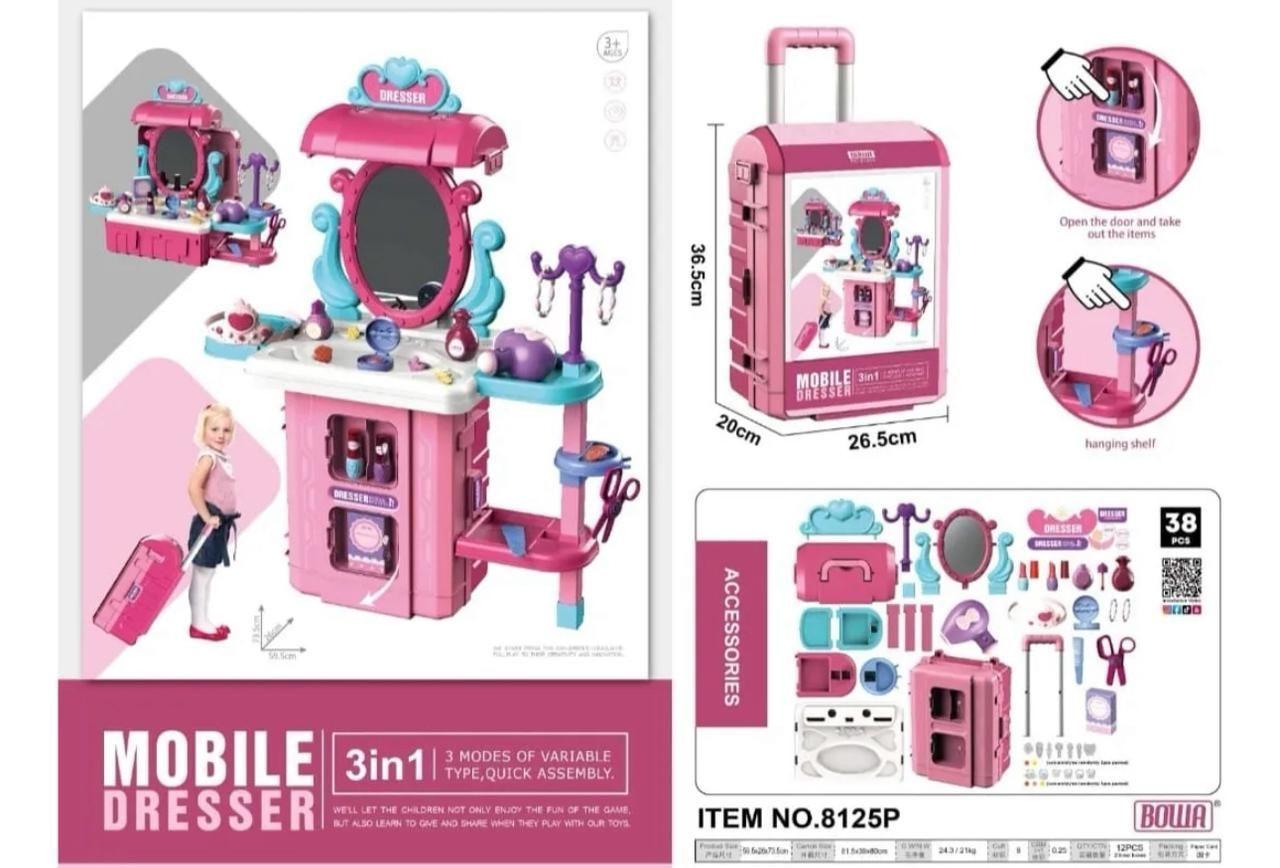 Set Peluqueria Juguete Maleta Juego De Roles Niñas-2