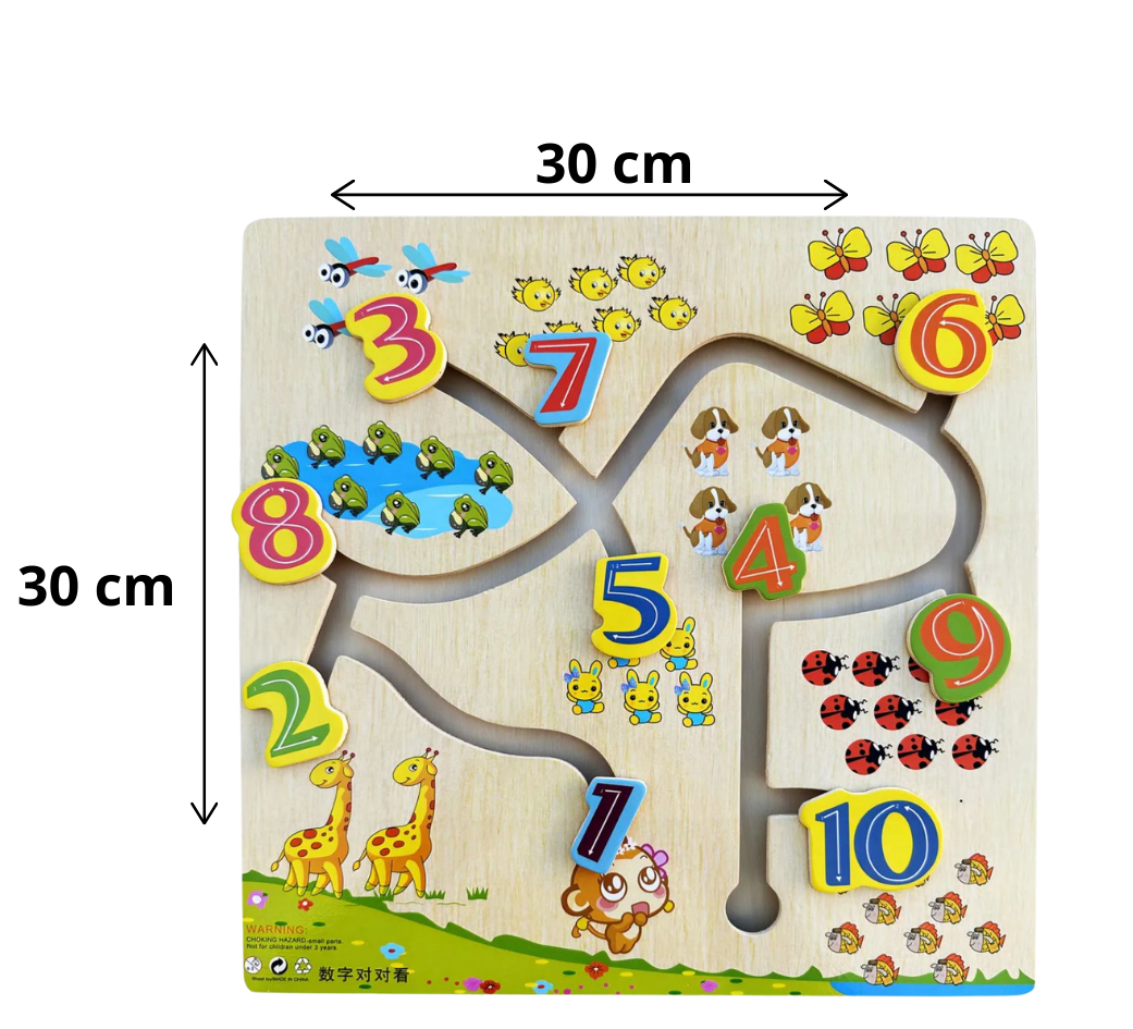 Juguete Encaje Sensorial Madera Secuencia Logica Cognitiva M1 numeros-3