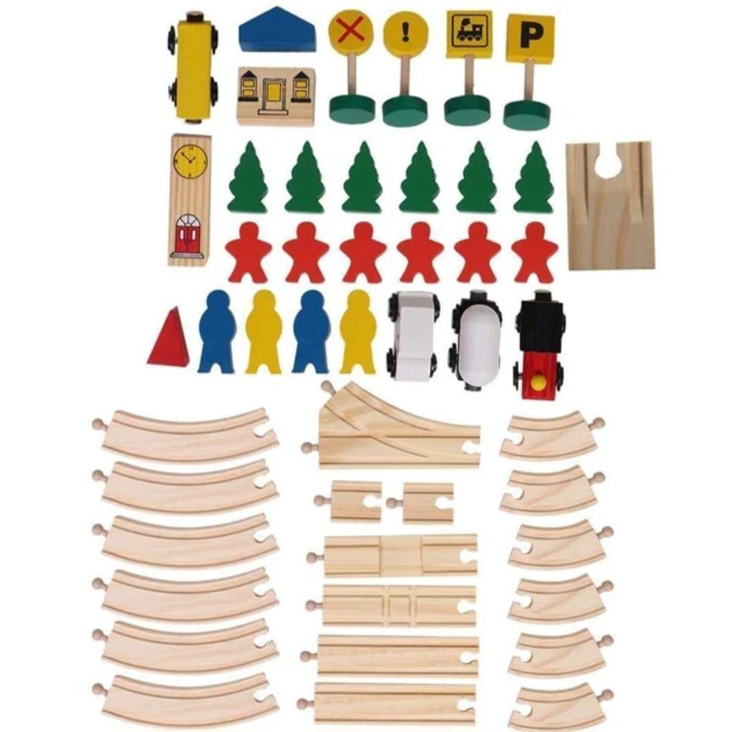 Pista De Tren Madera Juego Didactico-2