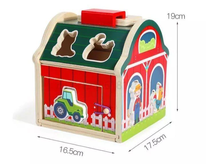 Juguete Encaje Granja Animales De Madera Didáctico Niños-4