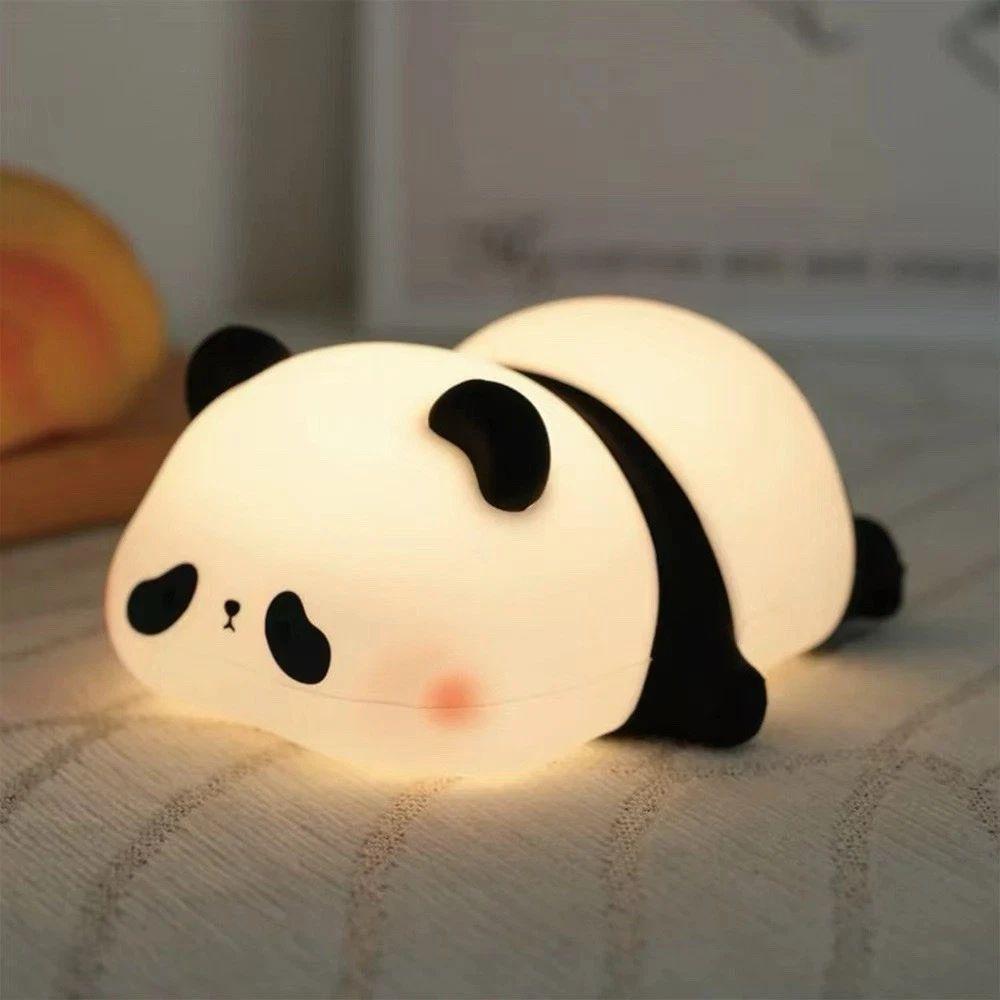 Lampara Espanta Cuco De Silicona Oso Panda Led Usb-0