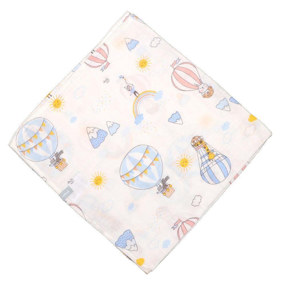 Pack 3 Tutos Infanti Algod n Muselina 75x75cm Celeste-3