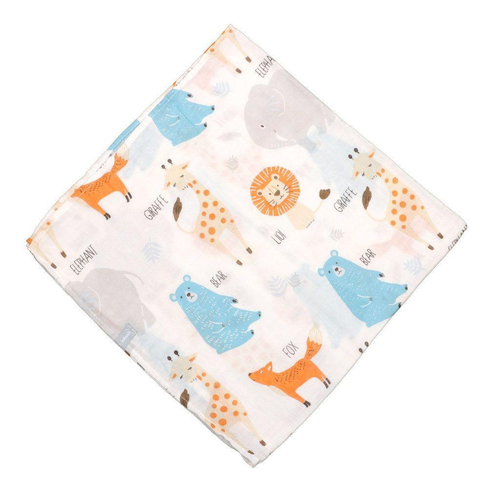 Pack 3 Tutos Infanti Algod n Muselina 75x75cm Celeste-4