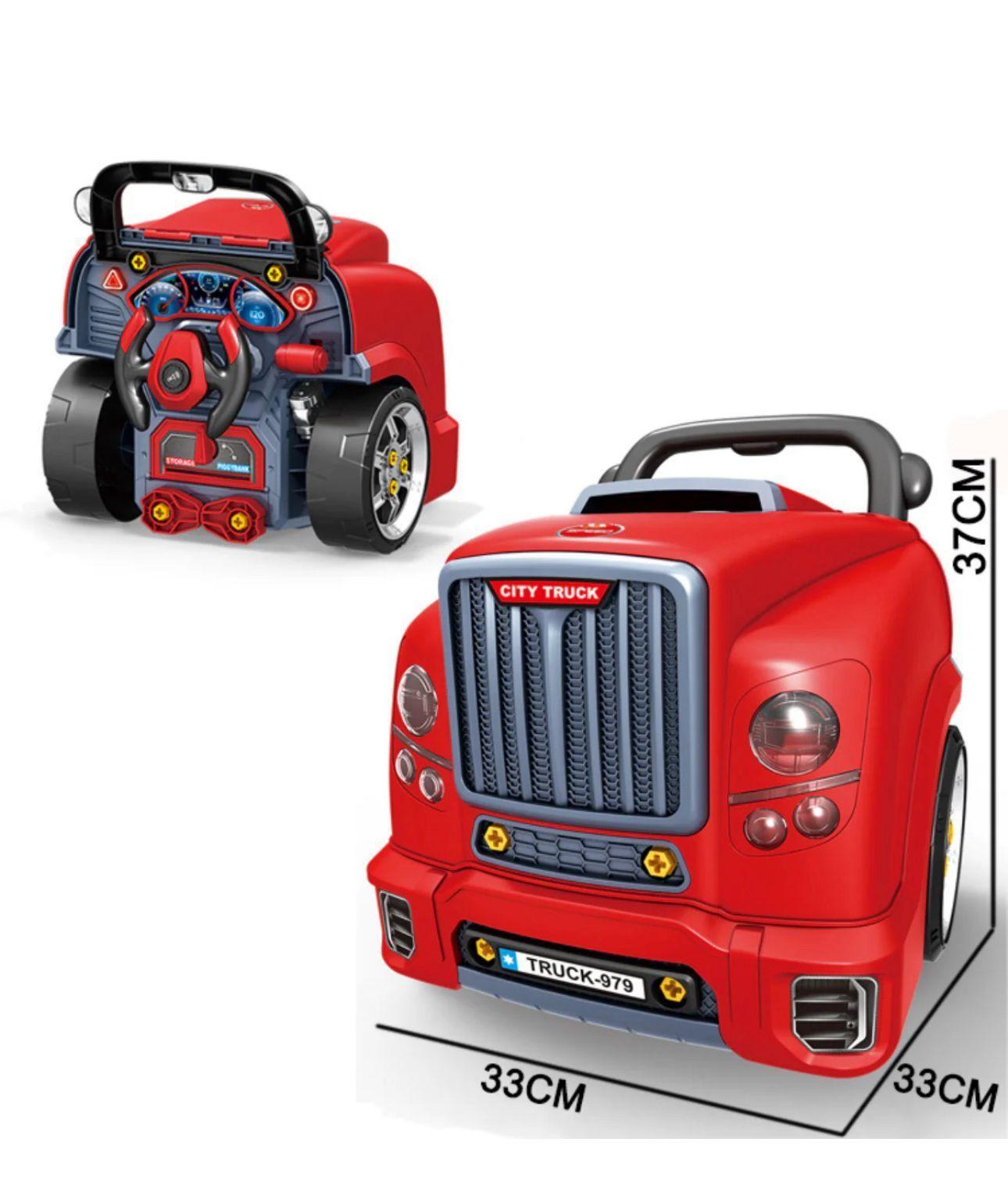 Juego Rol Mecanico Camion Rojo Armable-2