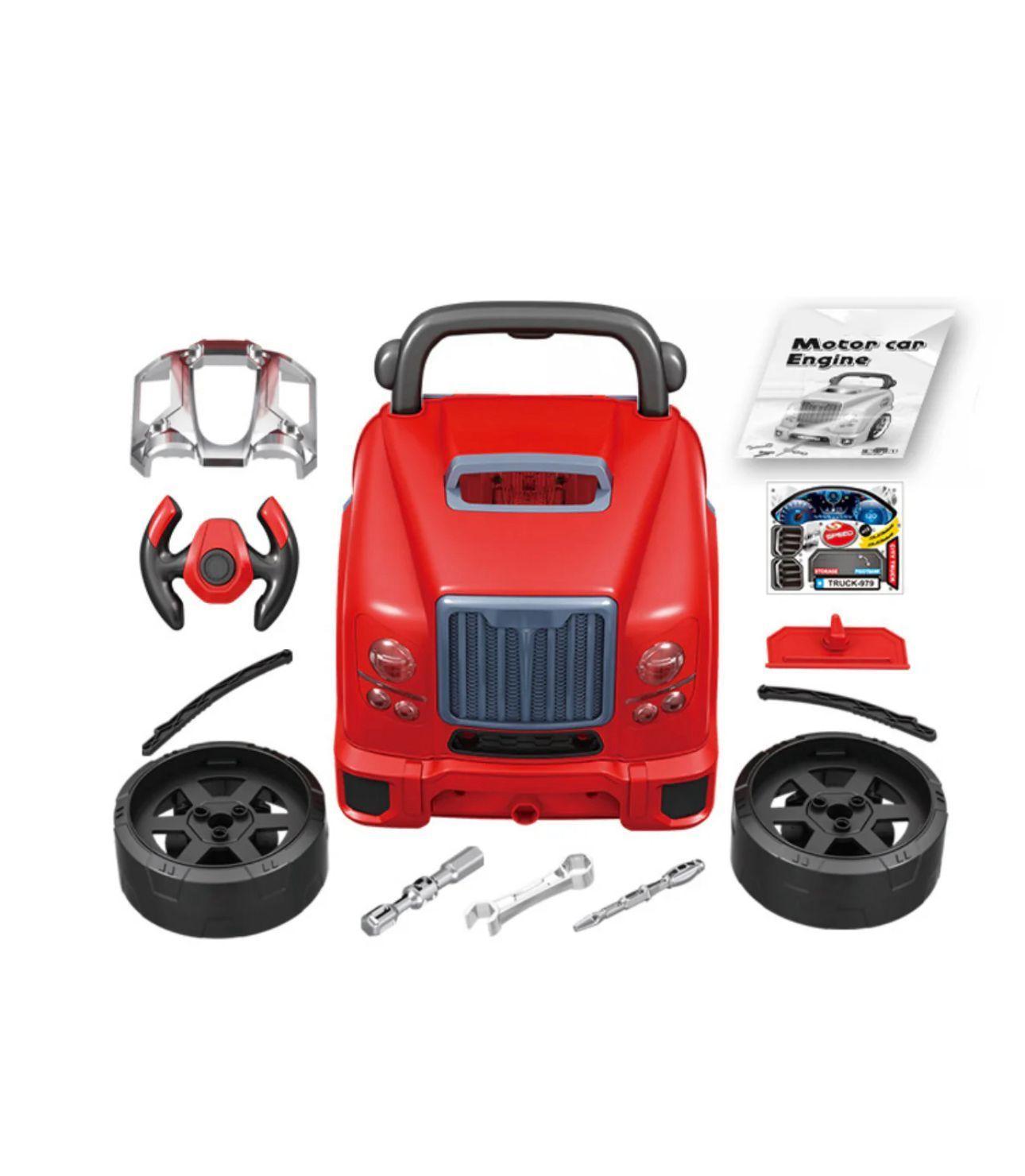 Juego Rol Mecanico Camion Rojo Armable-3