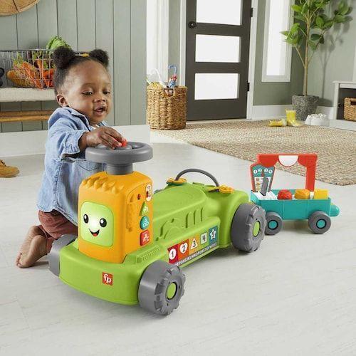 JUGUETE CORRE PASILLO PARA BEBÉ TRACTOR APRENDIZAJE 4 EN 1-5