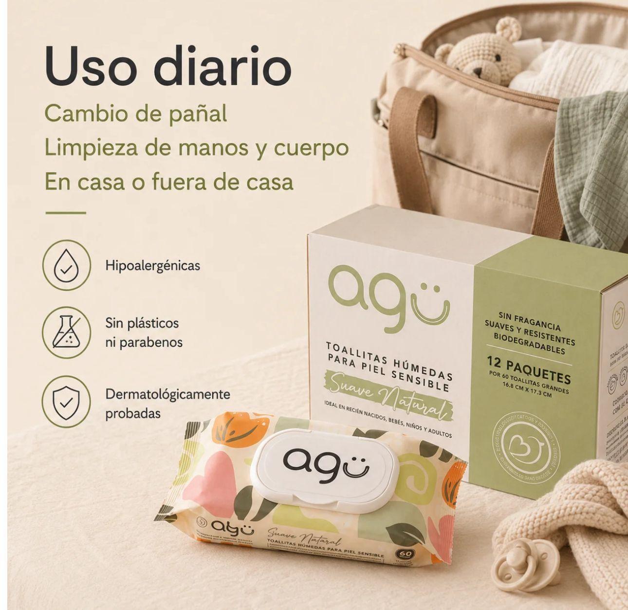 Toallas h medas piel sensible Agu Cja 12x60unid-1