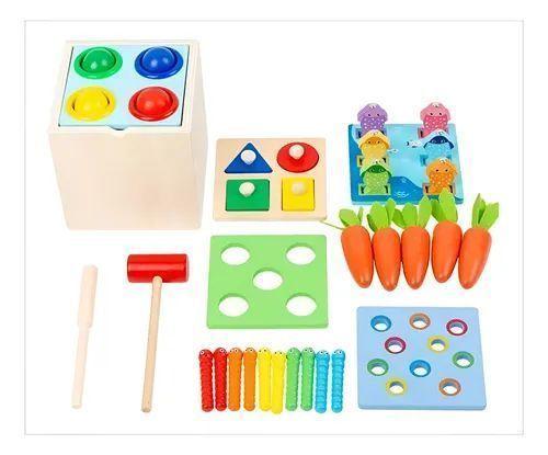 Juego De Encaje Pesca pegatopo 5 En 1 Madera-2