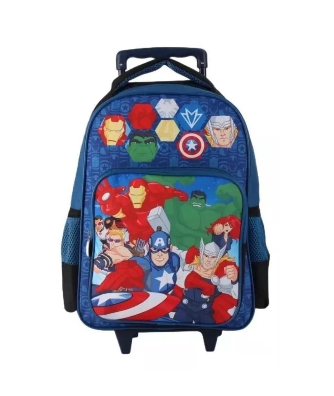 Mochila Infantil Con Rueda lonchera estuche Ni os Avenger-4