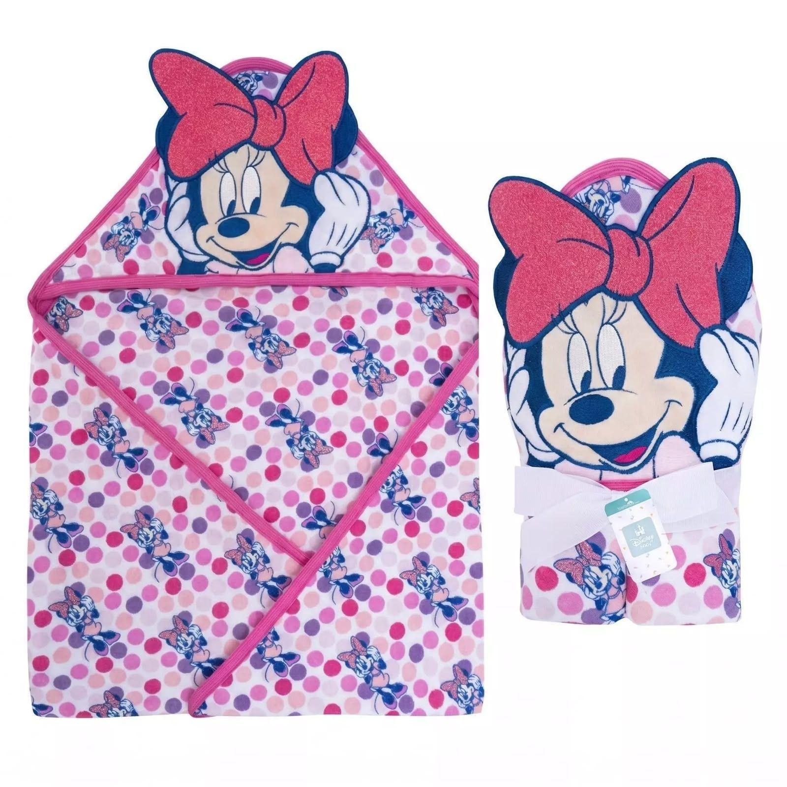 Toalla De Ba o Bebe Con Capucha Bambino Minnie Mouse-0