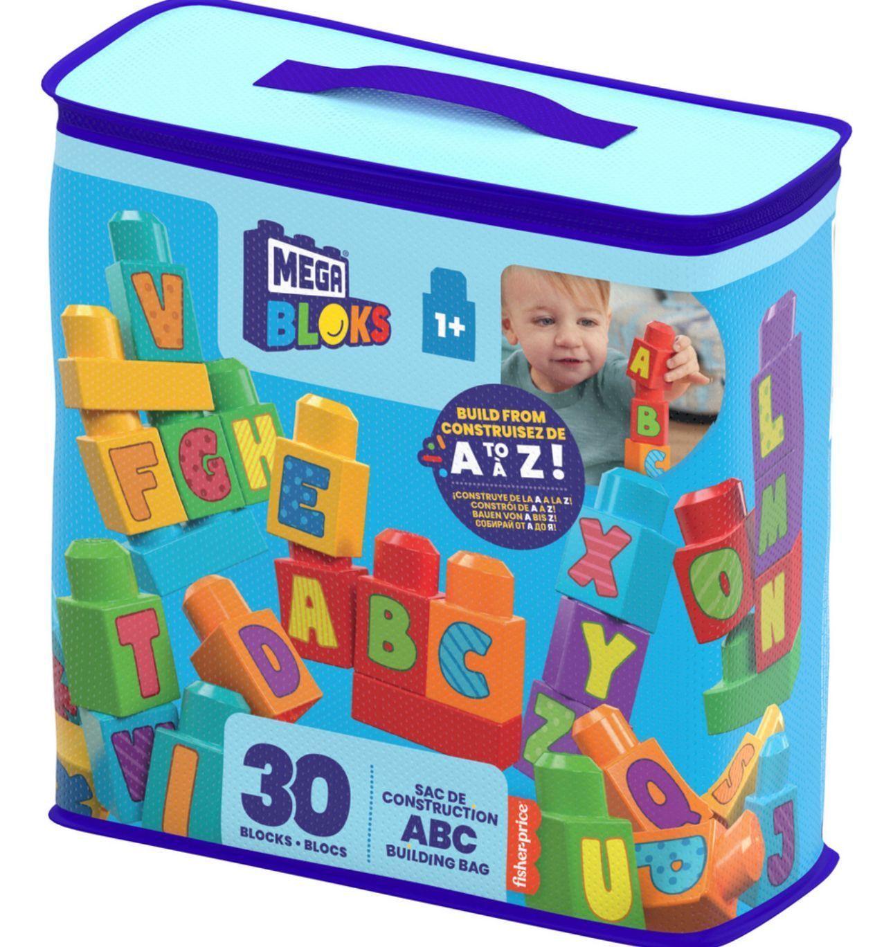 Mega Bloks Bloques Construcción Aprendizaje 30 Pzs + Bolsa-1