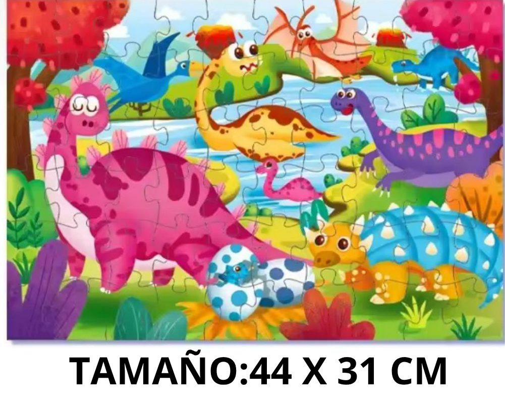 Rompecabezas Puzzle Para Niños 60 Piezas Dinosaurio-2