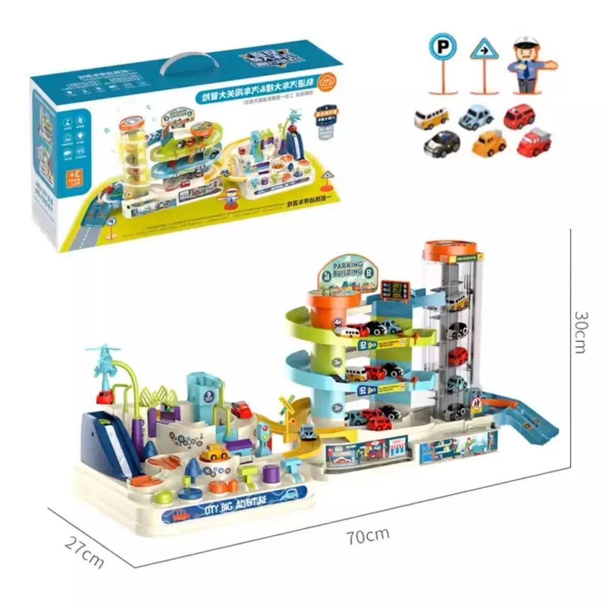 Juguete Ciudad Pista De Autos Y Estacionamiento Con Ascensor-4