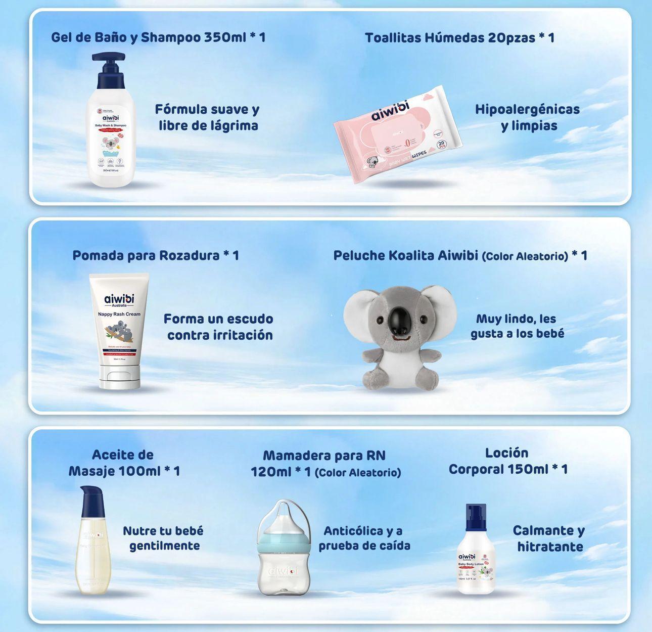 Set De Regalo Cuidado Del Recién Nacido Baby Aiwibi Rosado -2