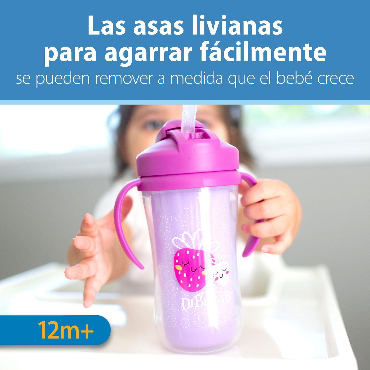 Vaso Termico Con Bombilla 12m Dr Brown s 300ml Rosado-4