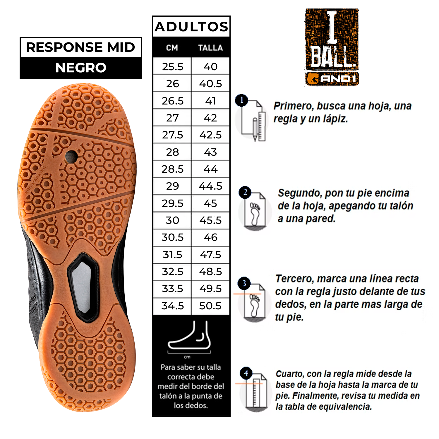 Zapatillas Adulto I BALL Response Mid Negro + Morral-4