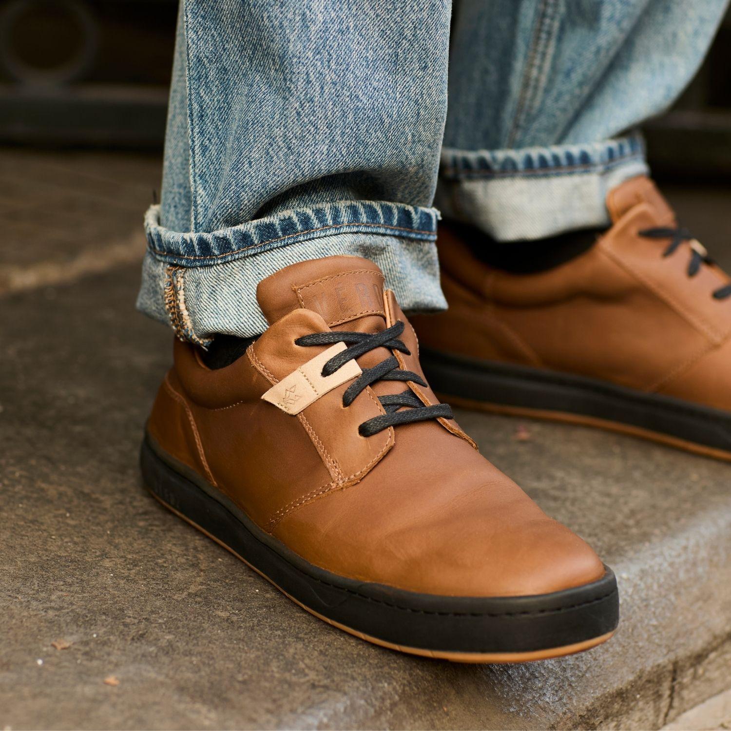 Zapatilla Cuero Hombre Véroz Russky - Tabaco-4