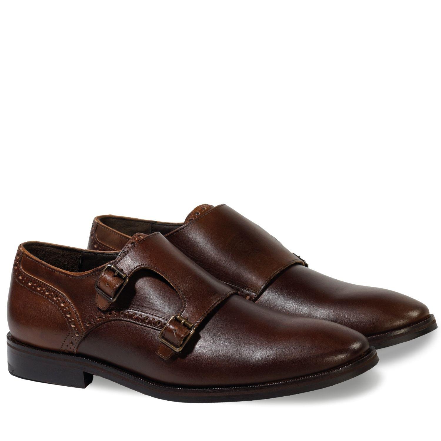 Zapato Cuero Hombre Véroz Bosforo - Cafe-1