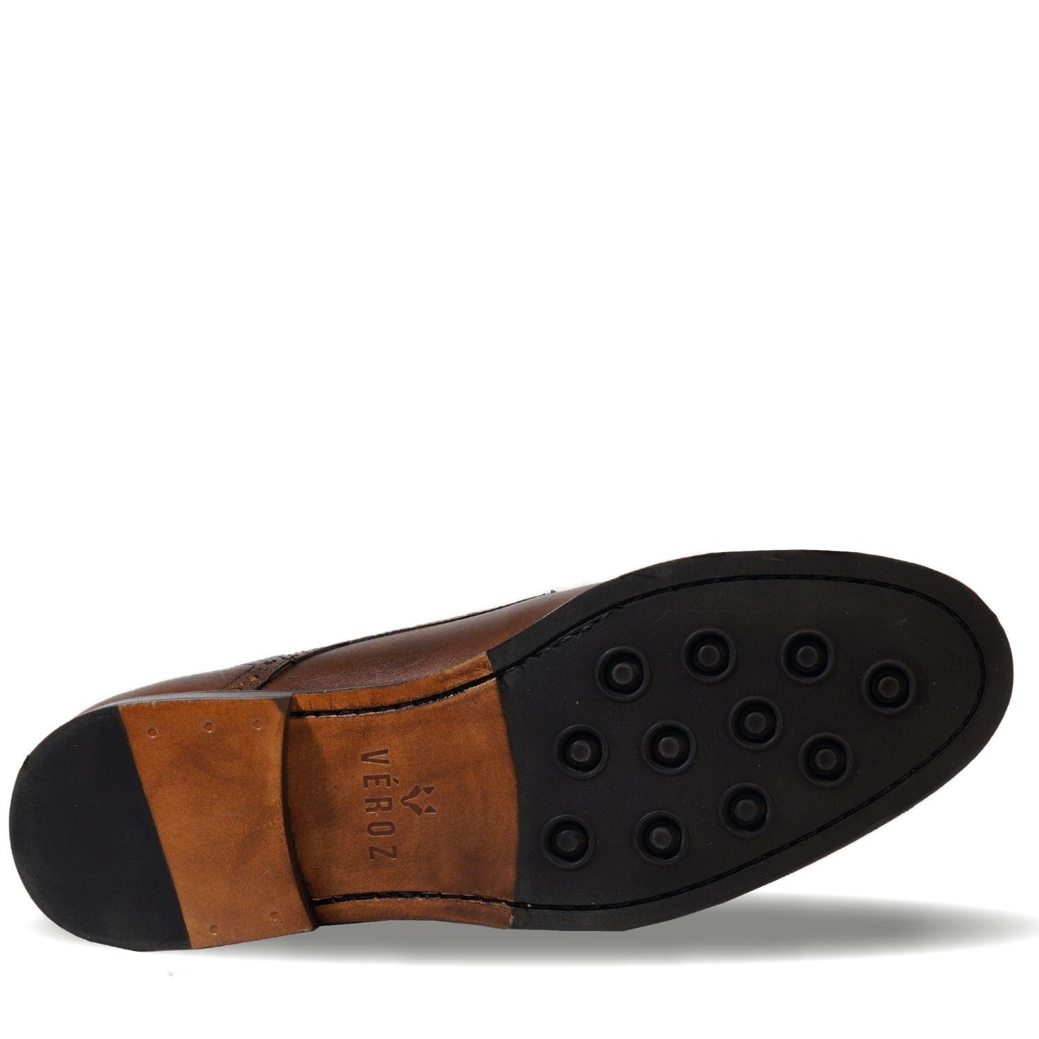 Zapato Cuero Hombre Véroz Bosforo - Cafe-2