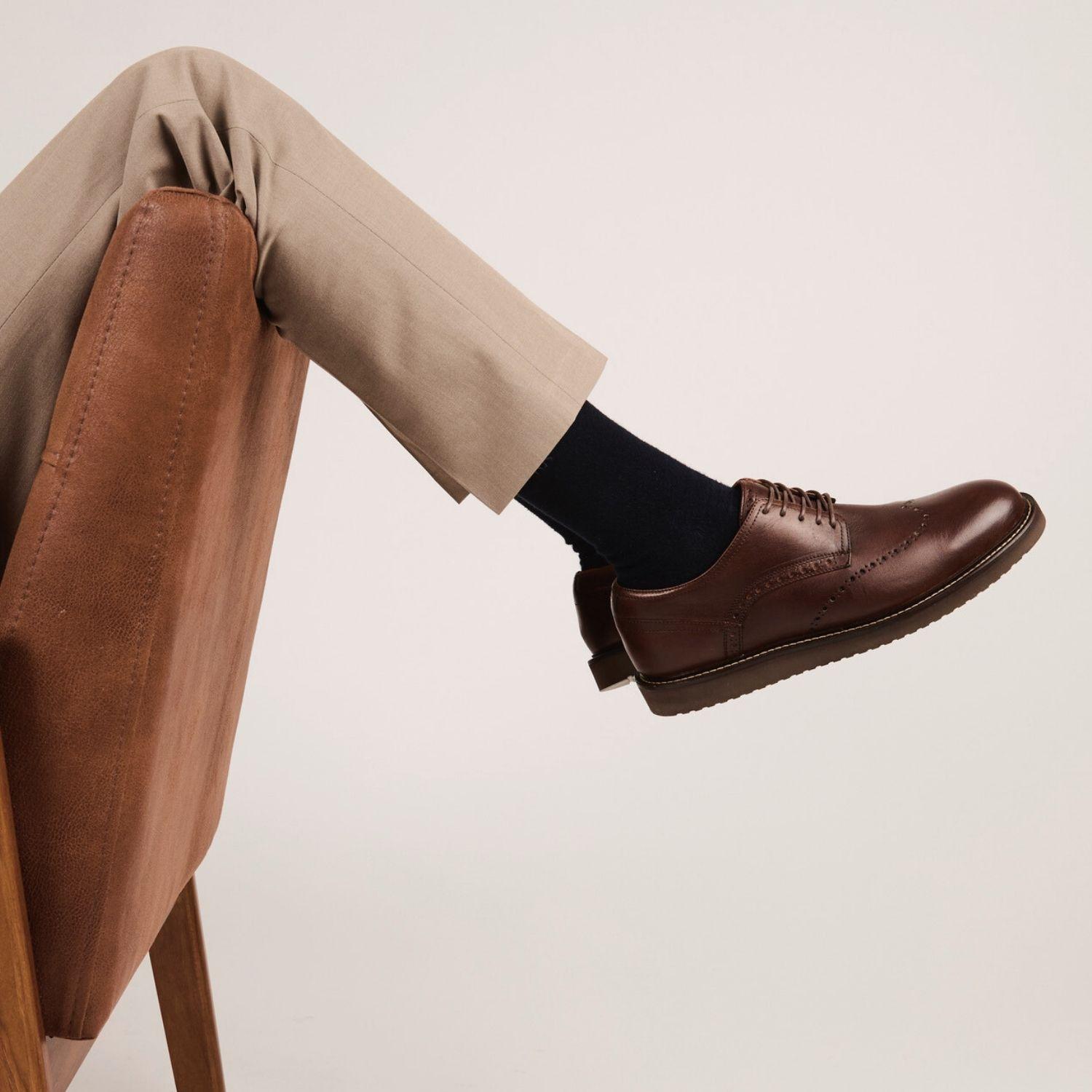 Zapato Cuero Hombre Véroz Scalzi Light - Cafe-4