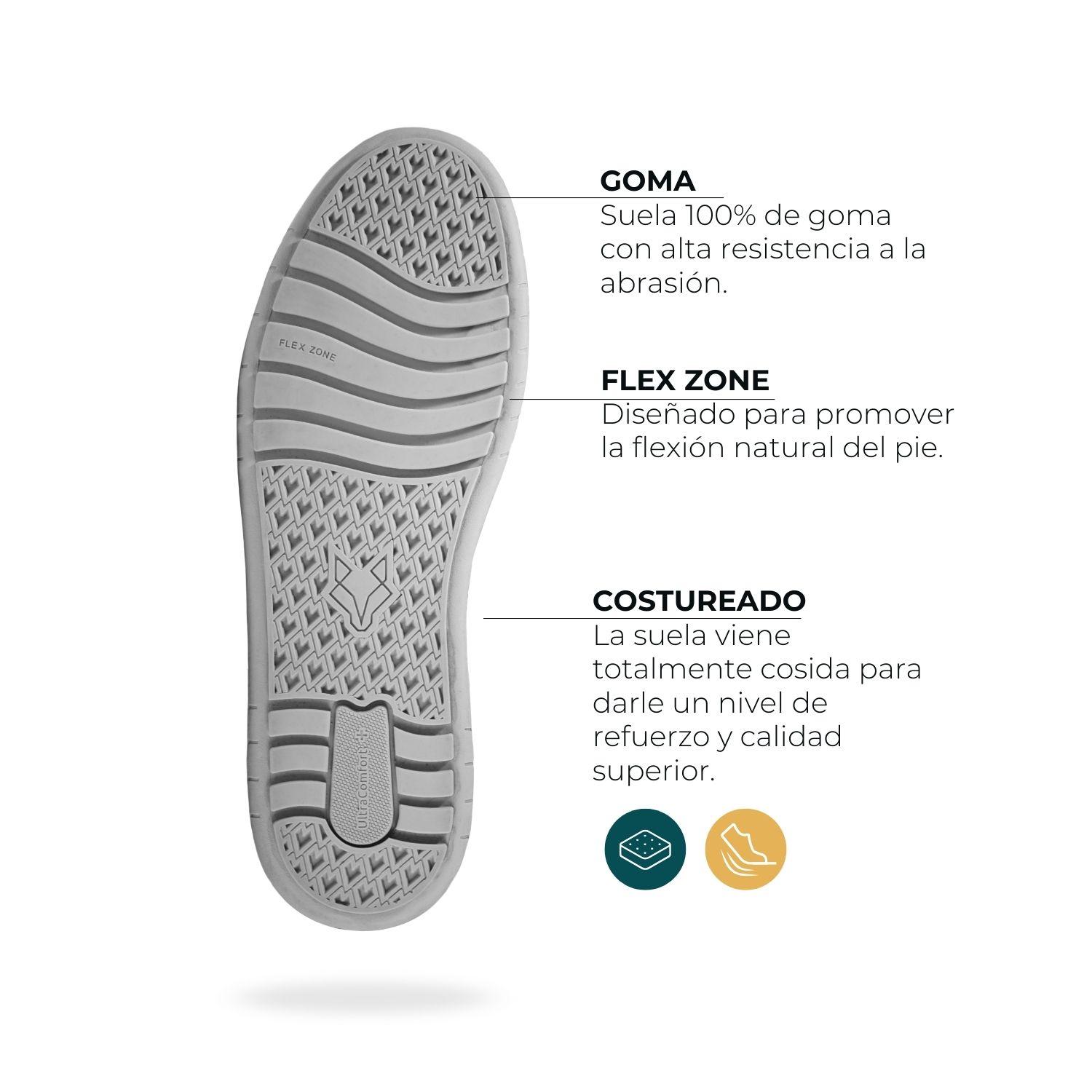 Zapatilla Cuero Hombre Véroz Vecchio - Negro/Verde-5