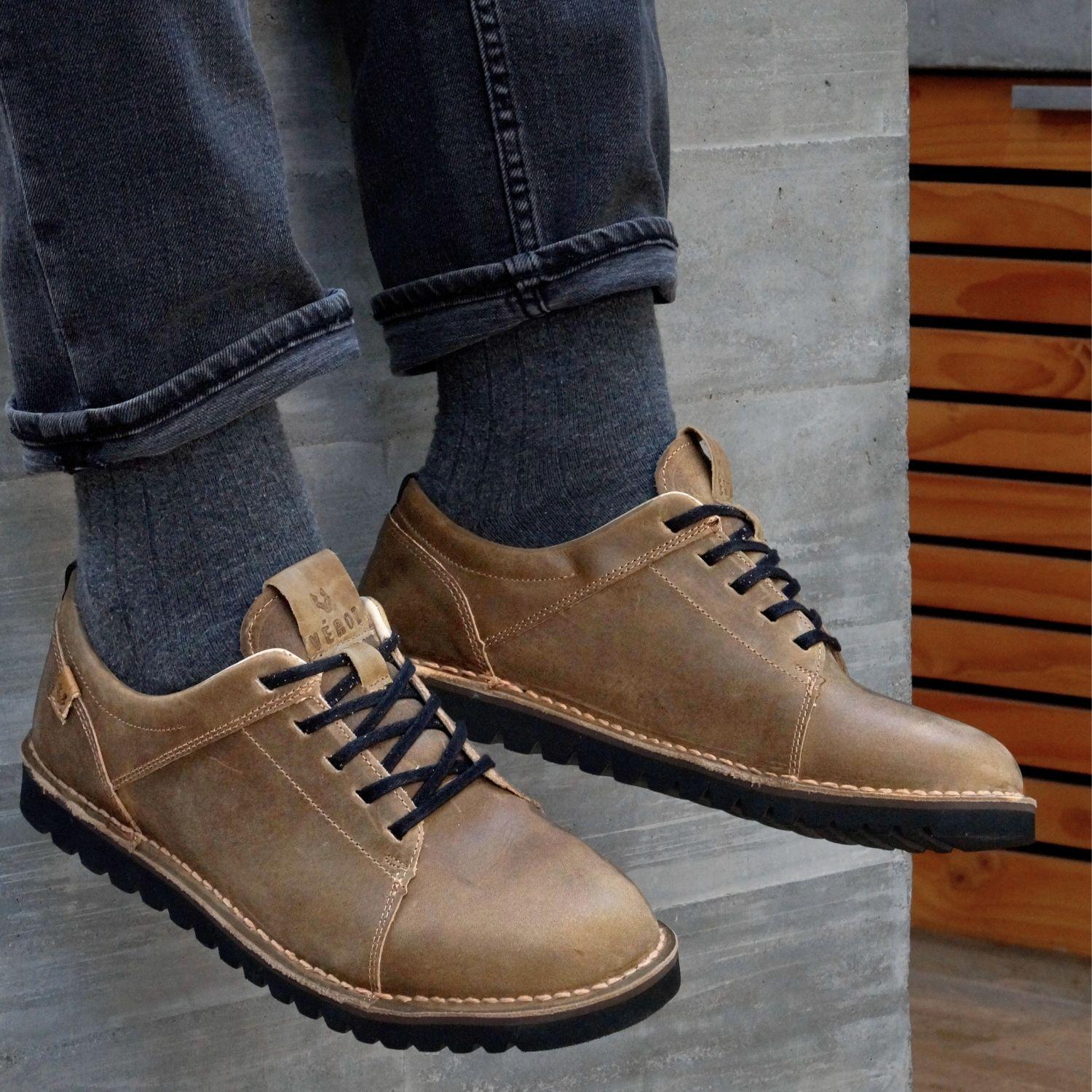 Zapato Hombre De Cuero Milenio Cafe Véroz-4