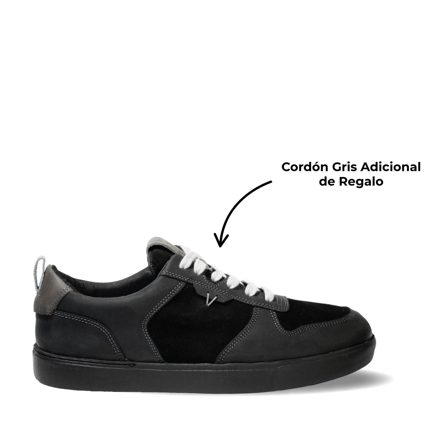 Zapatilla Hombre De Cuero Trend Light Negro Véroz-5