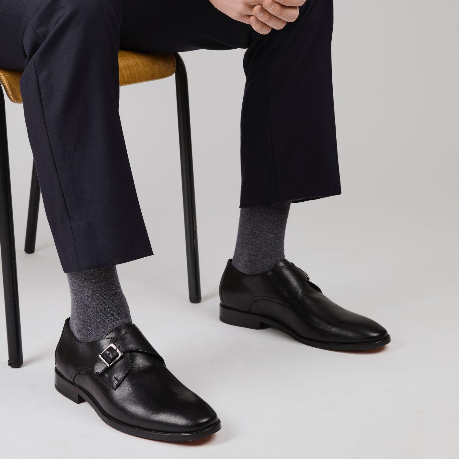 Zapato Hombre De Cuero Gran Belt Negro Véroz-4