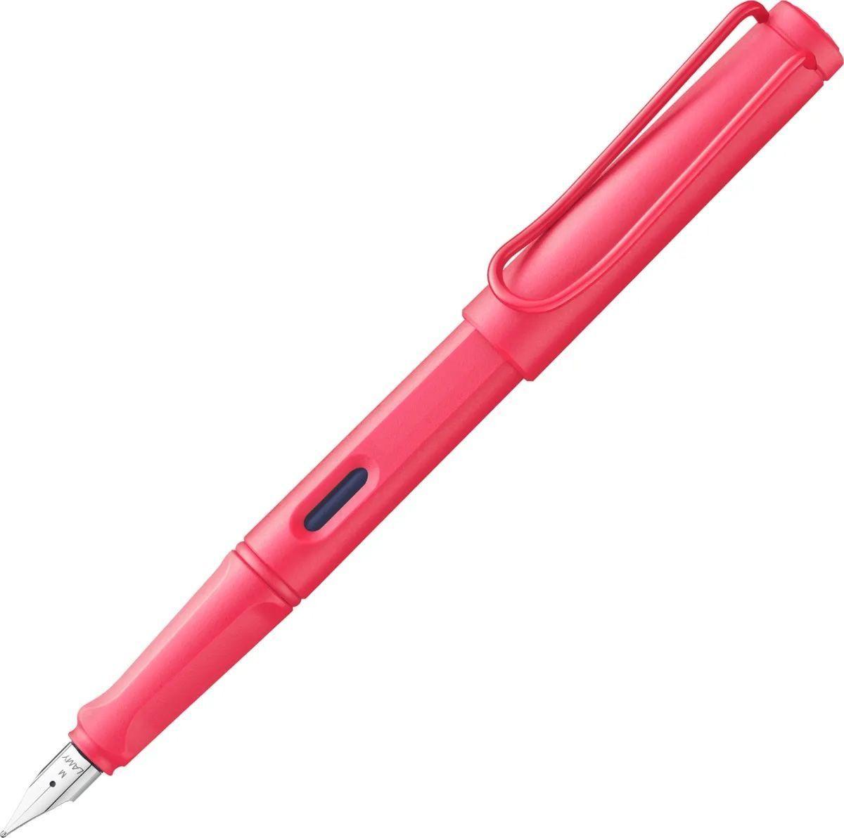 Pluma Lamy Safari Sunset Coral Rosado Trazo F Tinta Azul Coral Azul-0