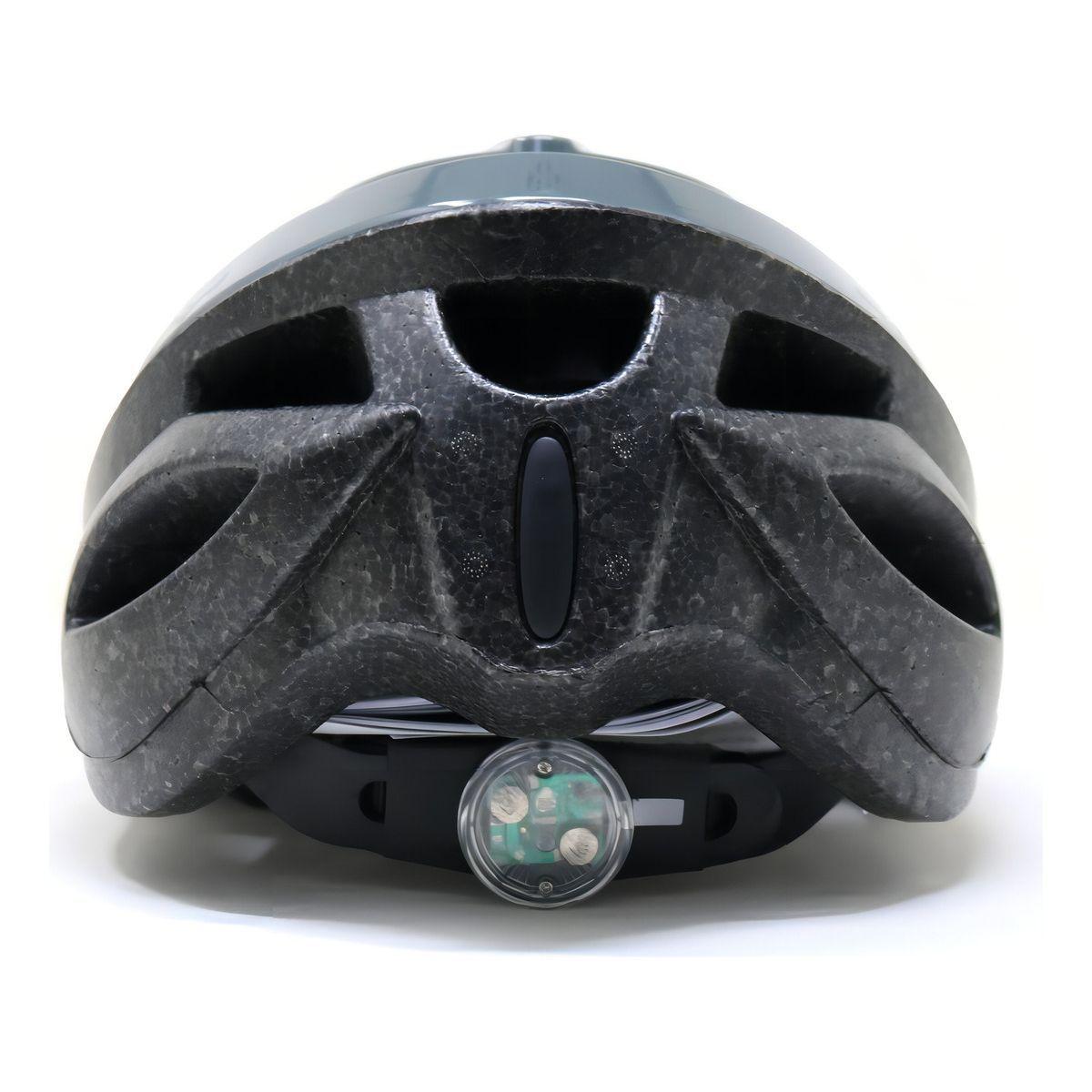 Casco De Bicicletas Radical Mountain Deportivo Con Luz Color Gris Negro Talla L-2