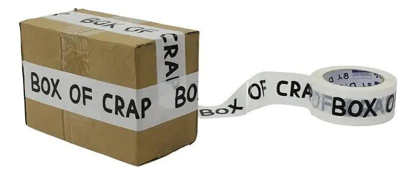 Cinta Embalaje Box Of Crap David Shrigley Third Drawer Down Blanco-3