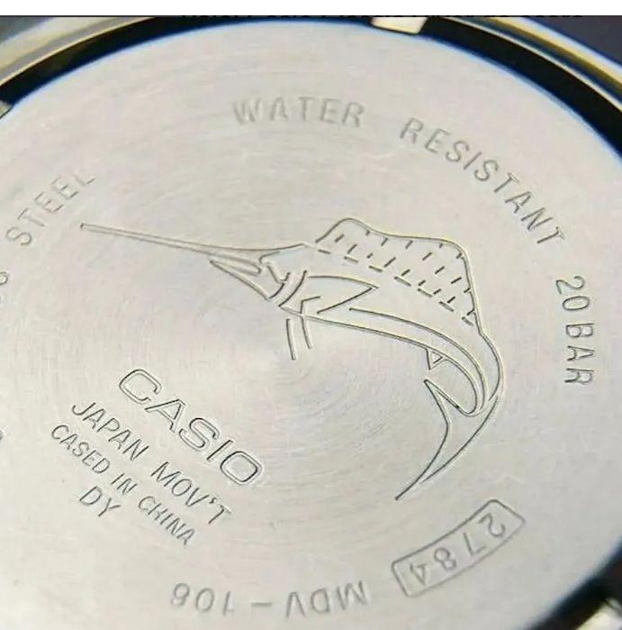 Reloj Casio Marlin, Clásico, Correa Acero Inoxidable, Formal Wr 200 Metros-3