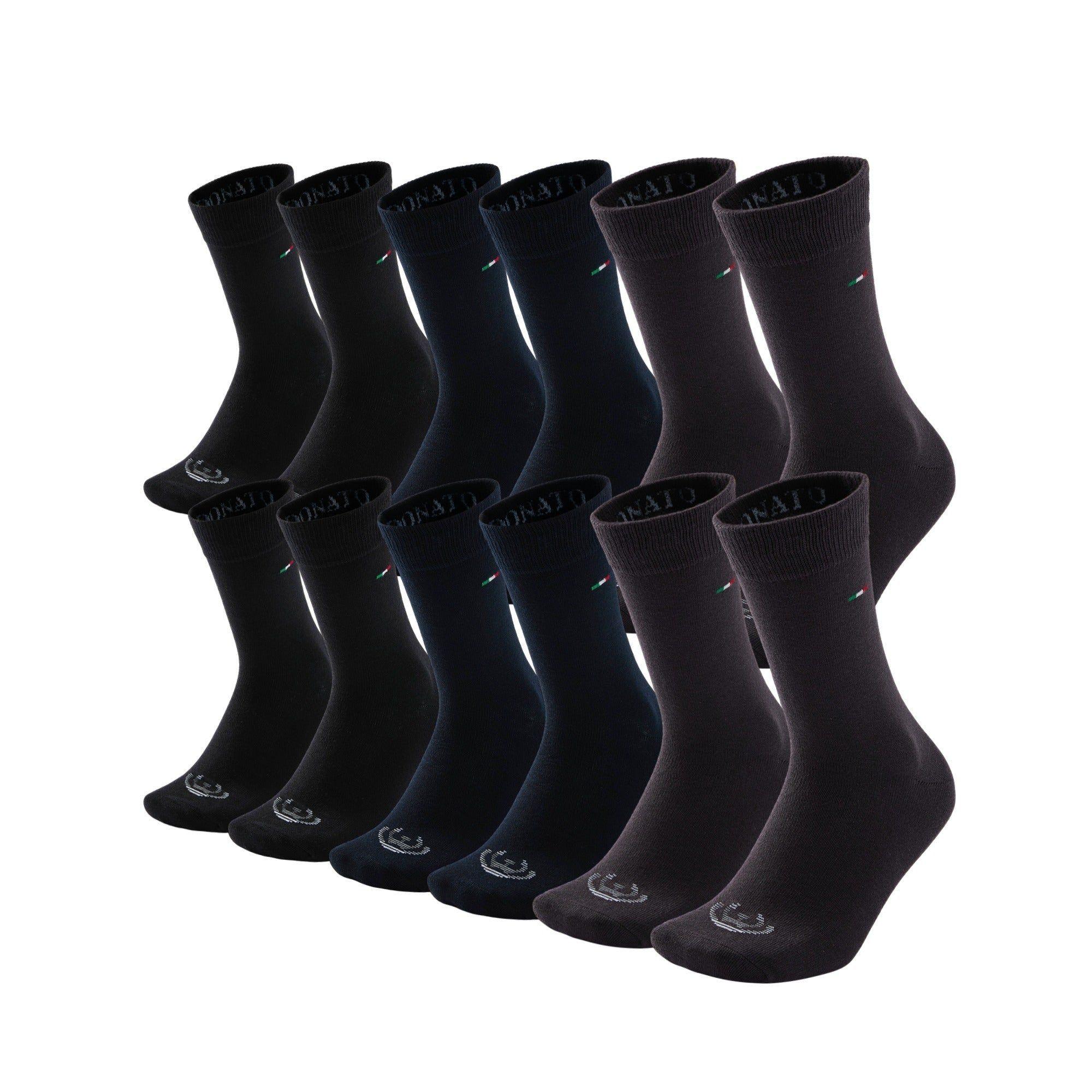 Pack de 12 Calcetines De Vestir Algodón Hombre Giovacchino-0