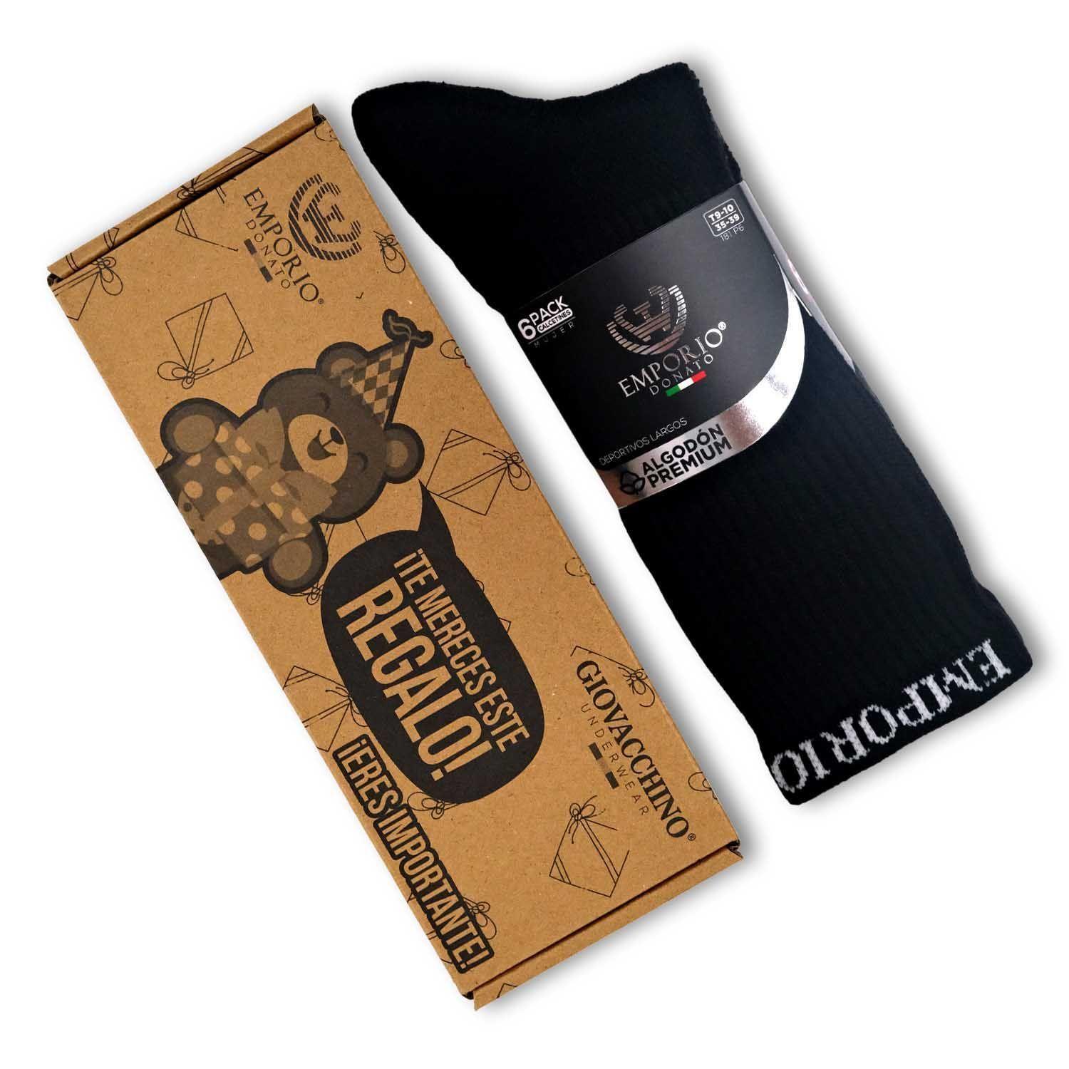 Pack de 6 Calcetines Largos Deportivos Mujer-6
